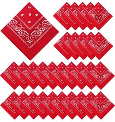 YSense 30 Pieces Paisley Bandana Unisex MultiPurpose Bandanas Bulk Cowboy Hea…