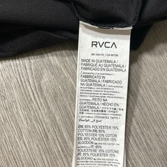 RVCA VA Sport Tee T Shirt Mens XL Black Gym Workout Regular Fit Rubber Logo