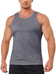 Mens Sleeveless Muscle Tee Cotton Tank Tops Summer Gym Workout Casual Undershirt