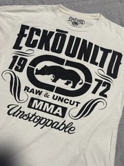 Ecko Unltd MMA Raw & Uncut White Graphic T-Shirt