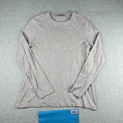 Asos Shirt Medium Gray Heather Long Sleeve Pullover Mens