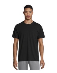 ATHLETIC WORKS Men’s L (42-44) Tri-Blend Pocket Tee Short Sleeve • Rich Black
