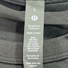 NEW Lululemon Fundamental Shirt Mens Large Black Crew Neck Stretch Company Logo