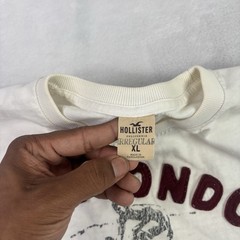 Y2K Hollister Redondo Beach White SS Embroidered Shirt Men’s XL Irregular Men XL