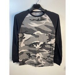 CSG Champs Sports Gear Mens Grey Camo Raglan Long Sleeve T-Shirt Size Medium