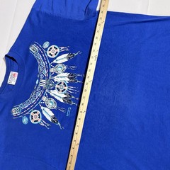 Morning Sun-Jerzees VTG Tee, Graphic, USA, 100% Combed Cotton, Blue, F/M, XL