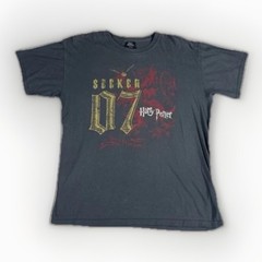 VTG Harry Potter Seeker 07 Universal Orlando Graphic T Shirt Gray Size Medium