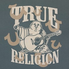 True Religion Multi-Horseshoe Puff Print Graphic Tee 700949 Men’s XL Green NWT