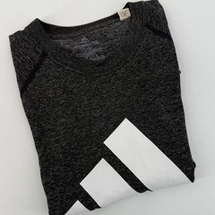 Adidas Ultimate Tee Heathered Dark Gray Short Sleeve Athletic T Shirt Mens S
