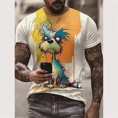 New Summer Men Vintage T-Shirt 3D Printed Funny Graphic Tops Tees Male T shirts