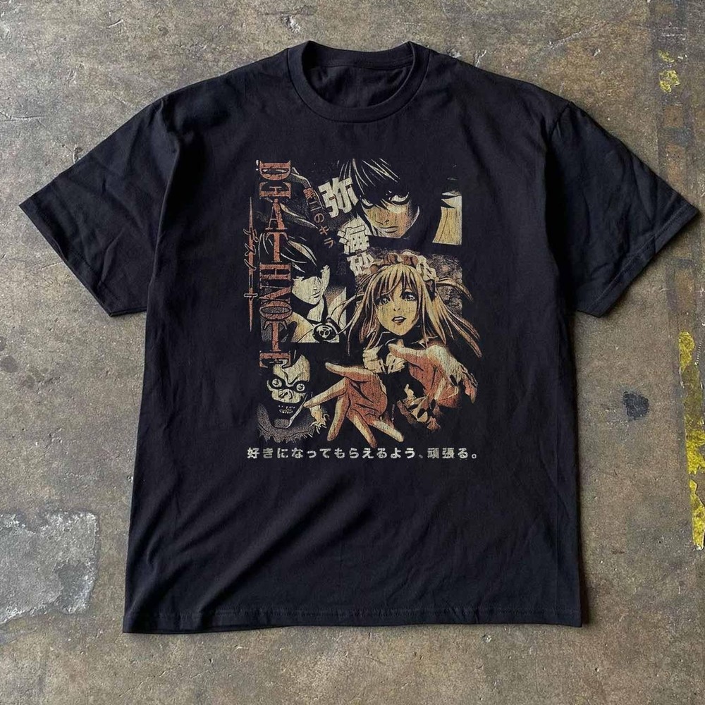 Death-note ainme tshirt, vintage anime tshirt