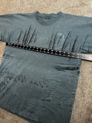 Vintage Habitat Wilderness Misprint T shirt L All Over Print Landscape Sketch