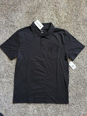 RVCA Mens Medium Black Day Dream Polo SS Brand New NWT