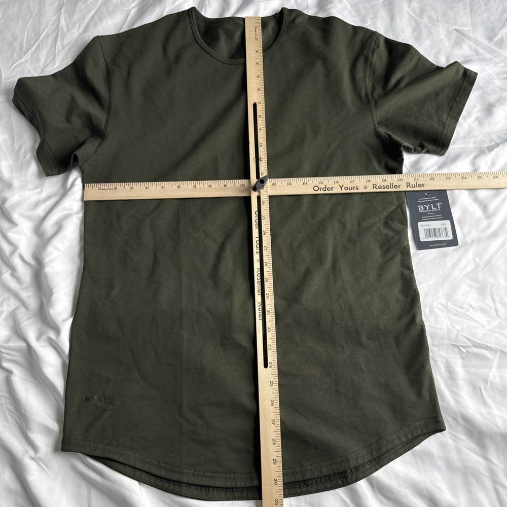 BYLT Drop Cut Lux T-Shirt Men’s Large Dark Green Short Sleeve Performance – NWT