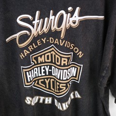 Vintage Harley Davidson Deadwood Faded Black T-Shirt XL NWT