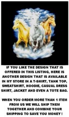 BEAUTIFUL GRAY WHITE ARABIAN ARAB STALLION ART HORSE SHOW LONG T-SHIRT WS309