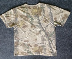 Carhartt Real Tree T-Shirt Mens L Camo Pocket Leather Patch Y2K Faded