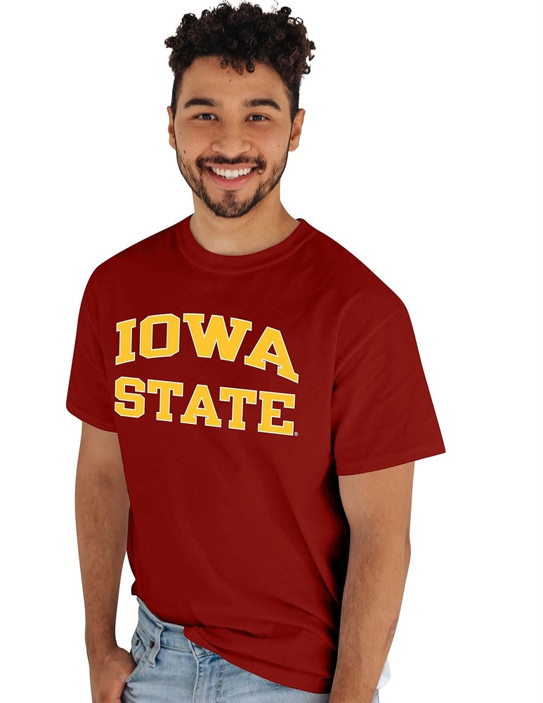 Blue 84 Mens Iowa State Cyclones T-Shirt Arched Team Color Team Color X-Large