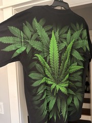 Pot Leave green leaf Glow In Dark Inconspicuous Size X-large