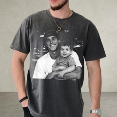 Custom Photo Fathers Day Shirt, Personalized Retro Dad Gift Tee