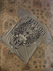 Affliction Men’s Short Sleeve T-Shirt Vintage Y2K Grunge Style, Size Large