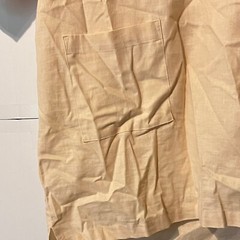 Standard Issue Mens Shirt Size XL Beige Scrub Lab Band Collar Linen Pockets