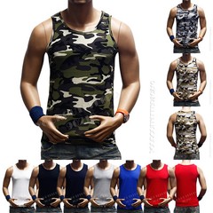 Men S_3XL T-Shirt Sleeveless Muscle Tank Top A-Shirt Wife Beater Gym Plain Tee