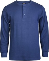 Knocker Men’s Waffle-Knit Thermal Henley Shirt
