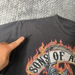 Vintage Grunge Sons of Anarchy Fear The Reaper Men’s Shirt Black Medium
