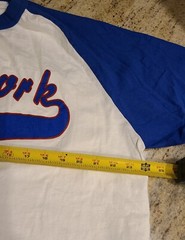 Vintage? New York Raglan Shirt Mens XL Badger Sport Blue White Jersey Y2K