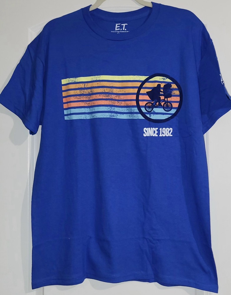 E.T. The Extra Terrestrial Blue Adult Graphic T Shirt S Small NEW Loot Crate ET
