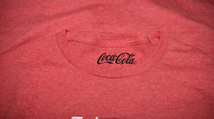 Coca-Cola Mens Enjoy Coca-Cola Distressed Print Heather Red Coke Shirt New M-3XL