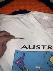 Vintage Australia T-Shirt S Tight Funny Australia Not Longer Down Has Flaws!!