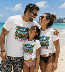 Funny Coconut Beach Shirt Good Times Tropical Vacation Summer Gift Tee – Black