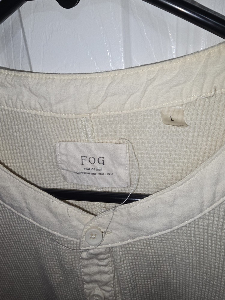 Fear Of God FOG Collection One 2015-2016 Beige Waffle Henley Men’s Size Large