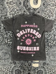 Brand New Vintage Style Mens PacSun charcoal gray Happiness t-shirt Size Small