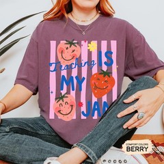 Teaching Is My Jam Strawberry Teacher Shirt Back to School Teacher Gift