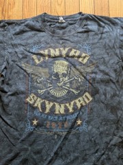 VTG Y2K Lynyrd Skynyrd Shirt Men Large Gimme Back My Bullets Blue Tie Dye