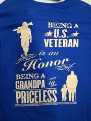 Veteran Shirt, Being a Veteran Is an Honor Being a Grandpa Is a Priceless size L