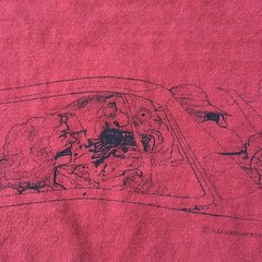 VTG Fear and Loathing Las Vegas T-Shirt Large Ralph Steadman RED Anvil
