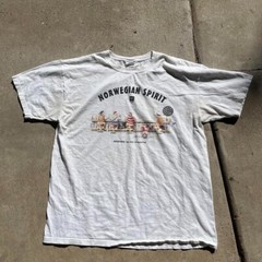 Y2K Norwegian cruise line pirate humor travel tee XL