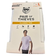 Pair of Thieves Men’s Classic Crewneck Undershirt 2pk – White – Large