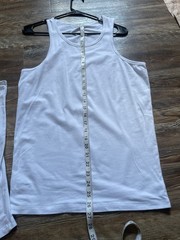 Tommy John Cotton Basics White Tank Top Lot 2 x Size M Under Shirt Singlet Vest