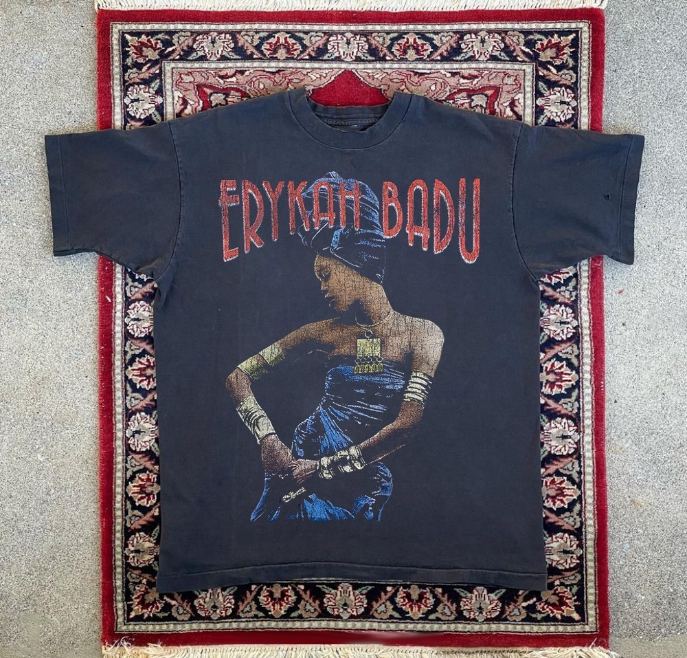 2001 Erykah Badu Tour Washed T-Shirt Black XL