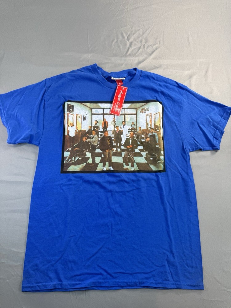 Headgear Classics Men’s Barber Shop T-Shirt Blue The Movie Size Large Tee NEW