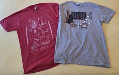 Star Wars/Lucasfilm Two (2) “Medium” T-Shirts – (Darth Vader & Ship Schematics)