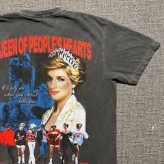 Princess Diana Shirt Large Moby Thrift Vintage Style 90s Rap Tee Queen Of Hearts