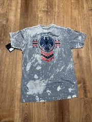 Xtreme Couture Retro Y2K American Eagle Foil Logo Double Sided Blue T-Shirt S
