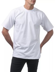 6 Pack ProClub Pro Club Mens Heavyweight White Short Sleeve T-Shirts Cotton Tees