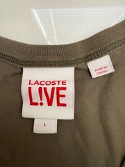 Lacoste LIVE Men’s Tank Top Olive Green Chest Pocket Croc Logo Size L Cotton